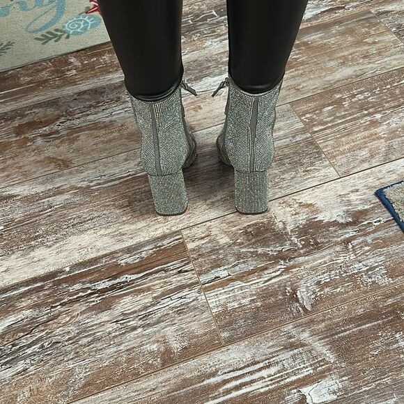 Steve Madden NOTICED-R RHINESTONE HEELED BOOTS Sz 6 Taylor Swift Concert Staple - Picture 4 of 13